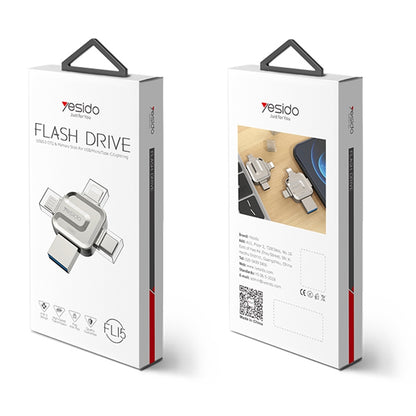 Memorie Externa USB-A 3.0 / Lightning / USB-C / microUSB Yesido FL15, 16Gb