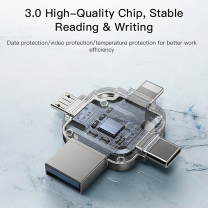 Memorie Externa USB-A 3.0 / Lightning / USB-C / microUSB Yesido FL15, 16Gb