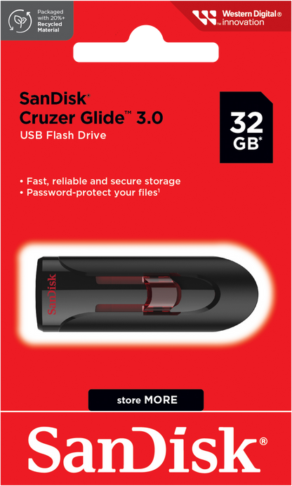 Memorie Externa USB-A 3.0 SanDisk Cruzer Glide, 32Gb SDCZ600-032G-G35