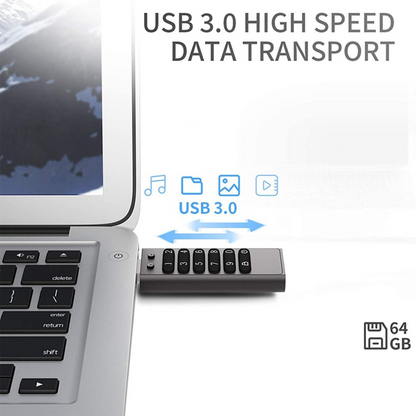 Memorie Externa USB-A 3.0 OEM XC002 KeySecure, 64Gb