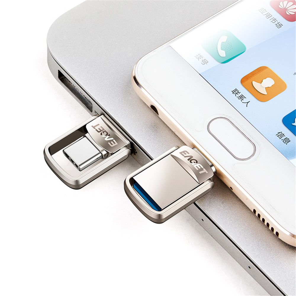 Memorie Externa USB-A 3.1 / USB-C Eaget CU20, 64Gb