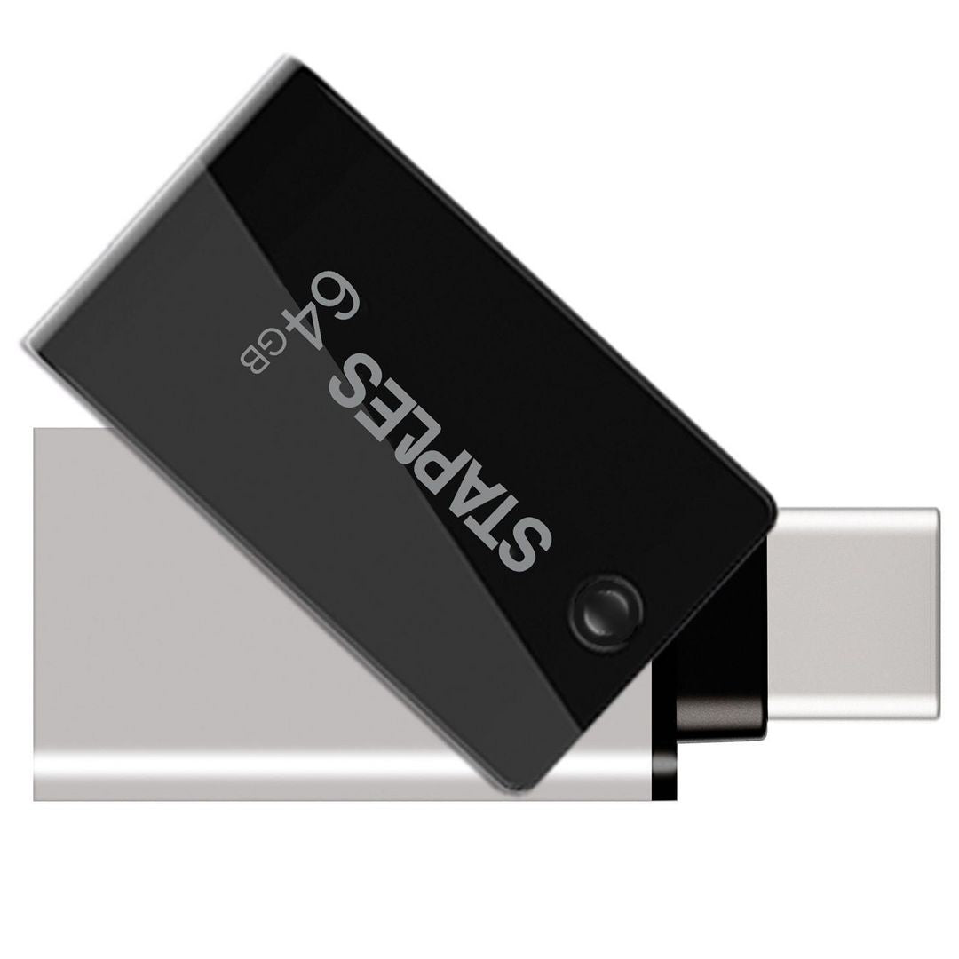 Memorie Externa USB-A 3.1 / USB-C Staples K23, 64Gb EKMMD64GK233CST