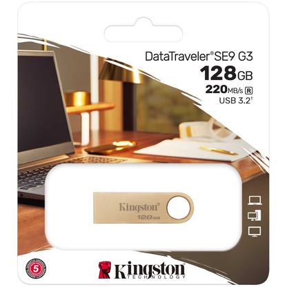 Pamięć zewnętrzna USB-A 3.2 Kingston DT SE9 G3, 128Gb DTSE9G3/128GB 