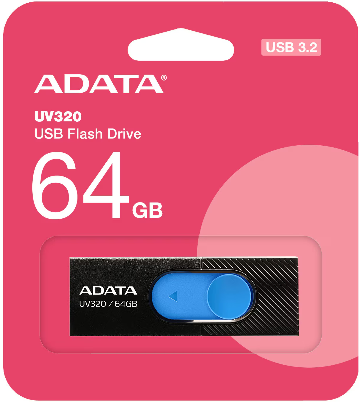 Memorie Externa USB-A 3.2 Adata UV320, 64Gb AUV320-64G-RBKBL