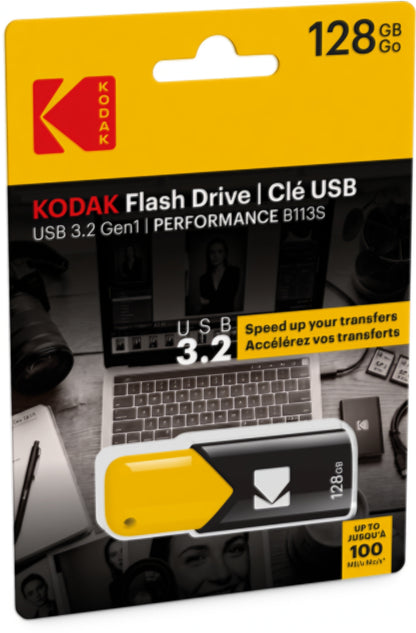 Memorie Externa USB-A 3.2 Kodak B110S Click Easy, 128Gb EKMMD128GB113S