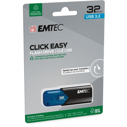 Memorie Externa USB-A 3.2 Emtec B110 Click Easy, 32Gb ECMMD32GB113