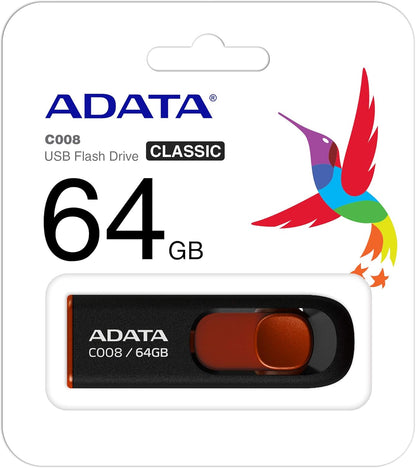 Memorie Externa USB-A Adata C008, 64Gb AC008-64G-RKD