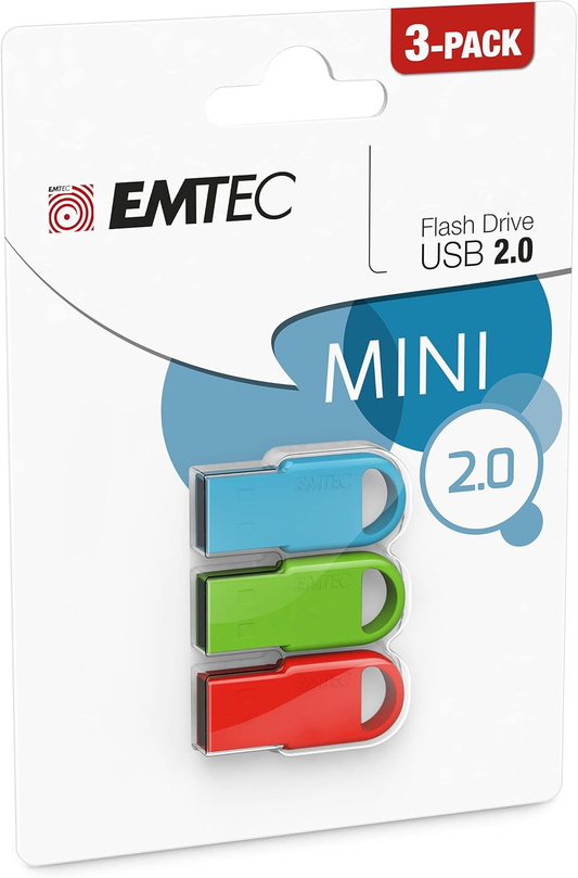 Memorie Externa USB-A Emtec D250 Mini, 16Gb, Set 3 bucati ECMMD16GD252P3
