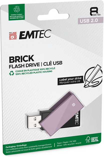 Memorie Externa USB-A Emtec C350 Brick, 8Gb ECMMD8GC352