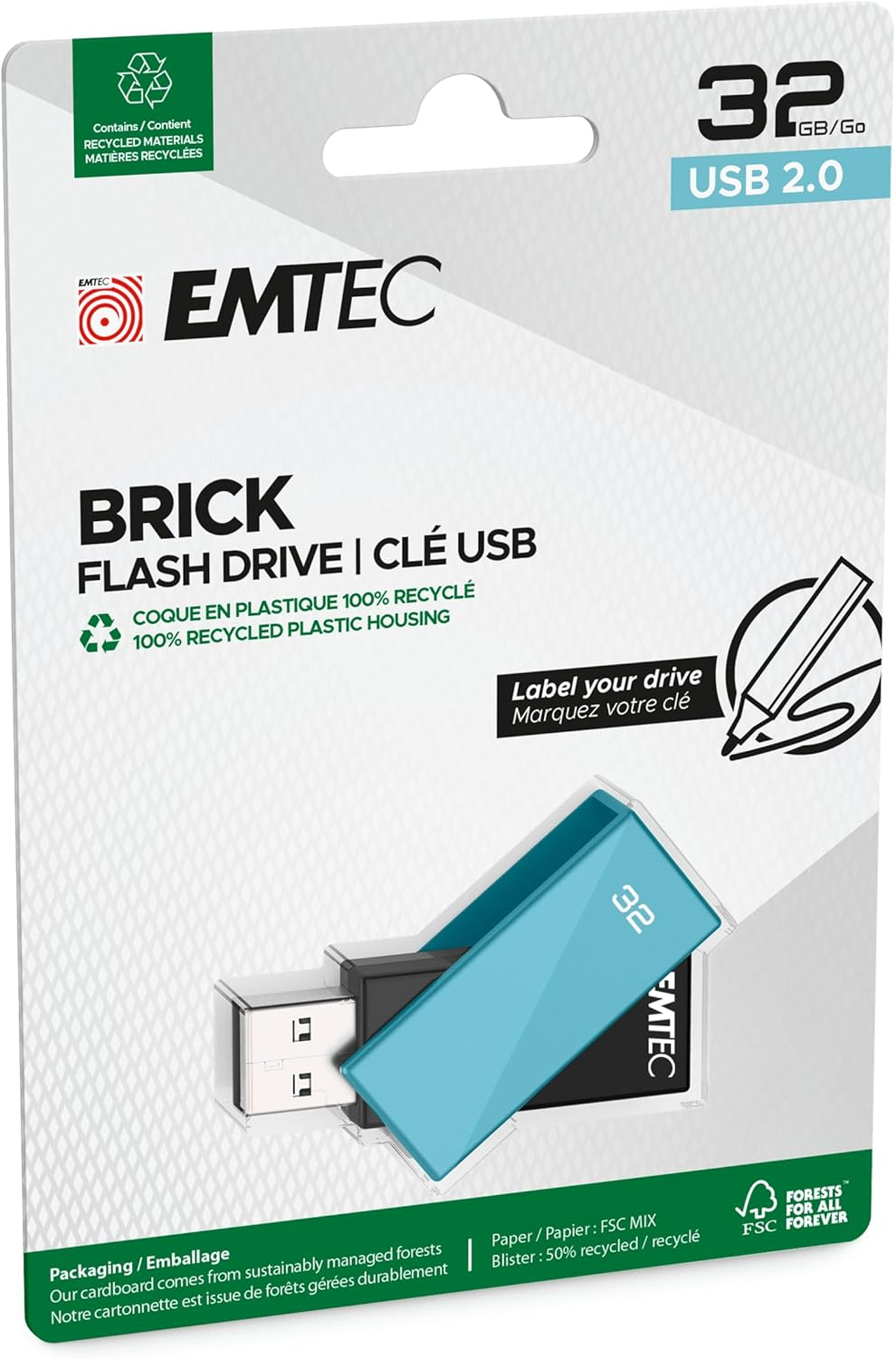 Memorie Externa USB-A Emtec C350 Brick, 32Gb ECMMD32GC352