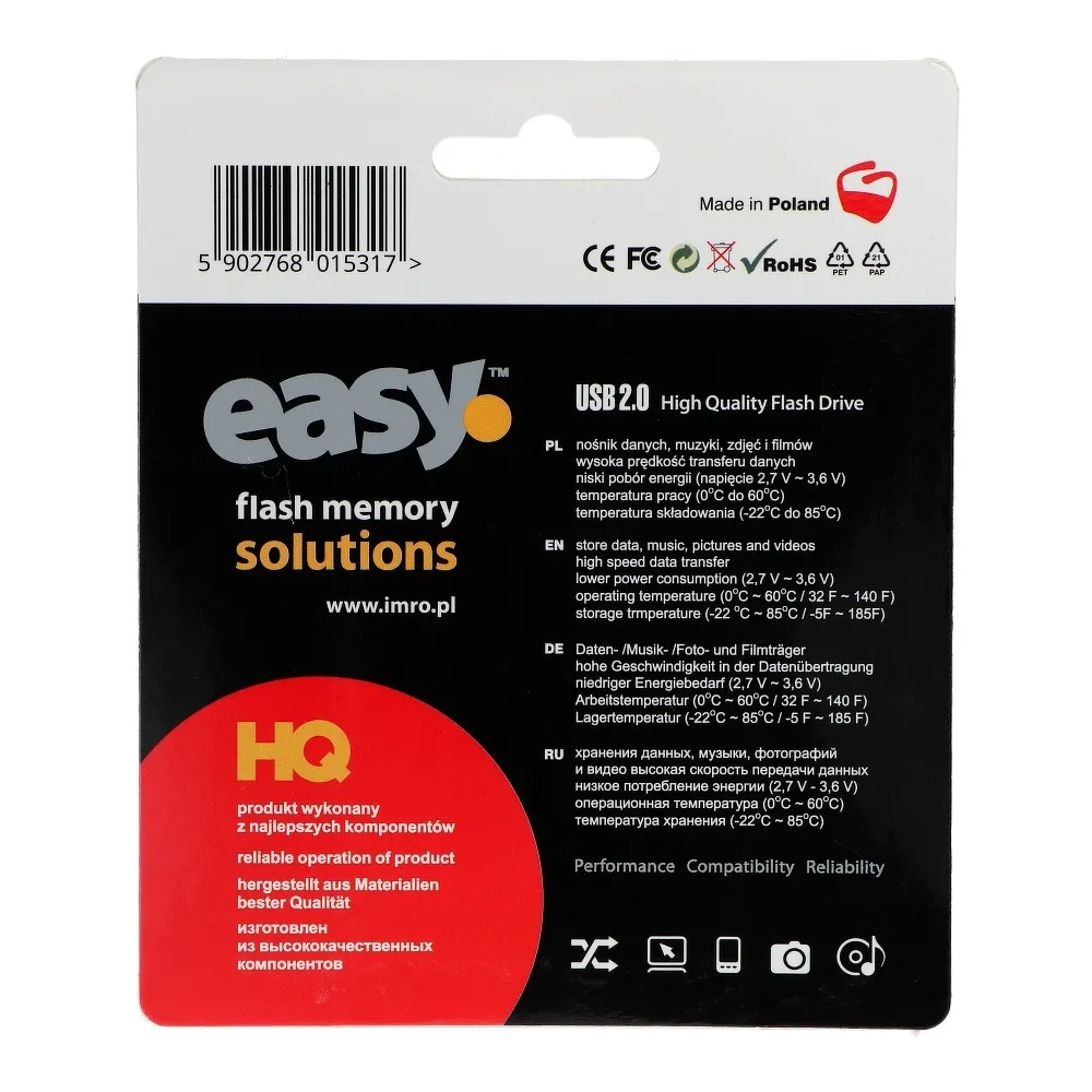 Memorie Externa USB-A Imro Easy, 128Gb