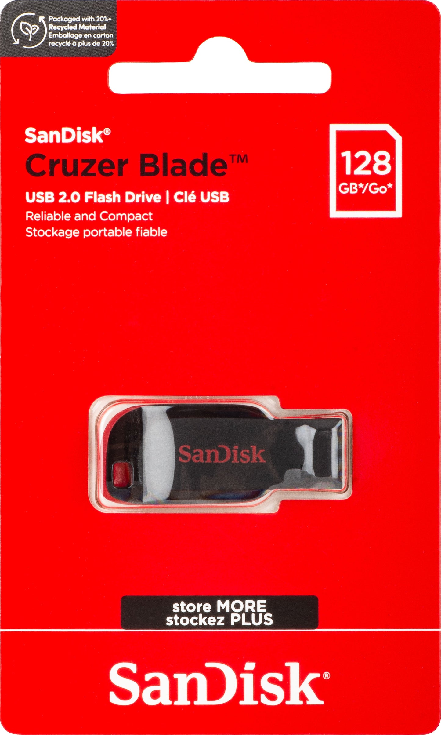 Memorie Externa USB-A SanDisk Cruzer Blade, 128Gb SDCZ50-128G-B35