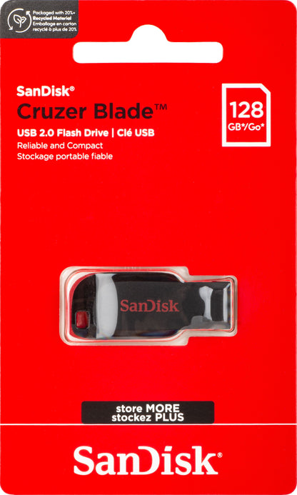 Memorie Externa USB-A SanDisk Cruzer Blade, 128Gb SDCZ50-128G-B35
