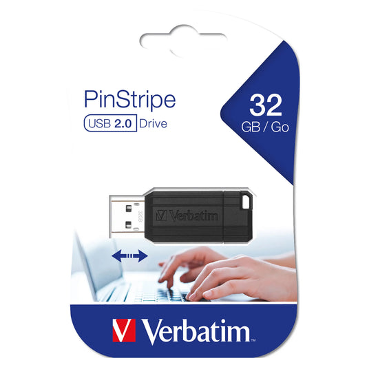 Memorie Externa USB-A Verbatim PenDrive Pinstripe, 32Gb