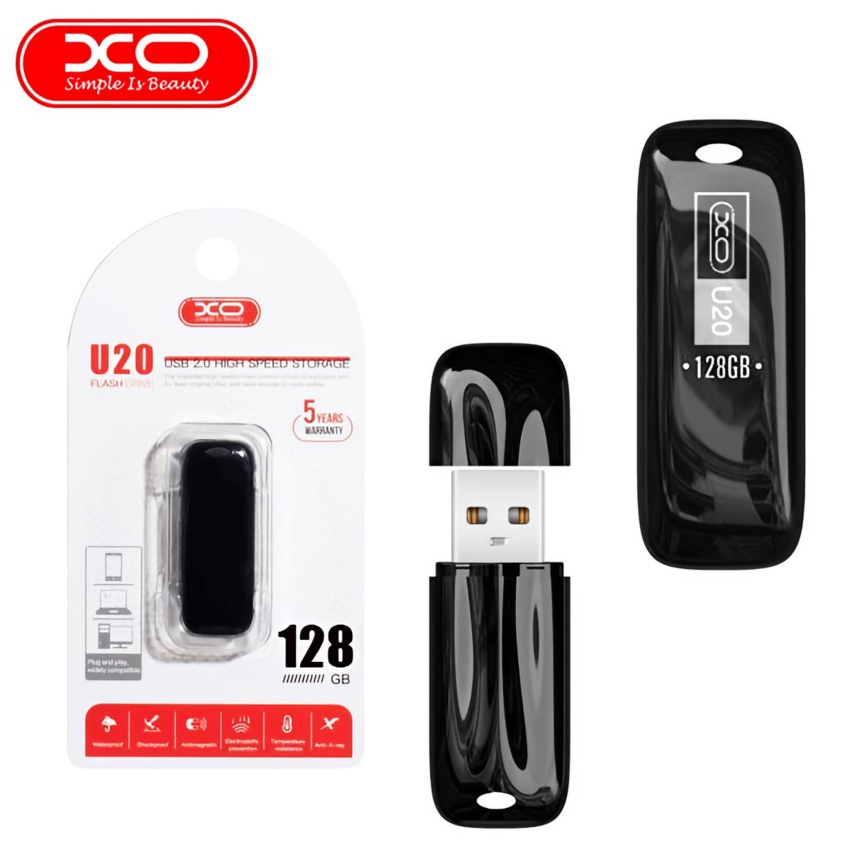 Memorie Externa USB-A XO Design U20, 128Gb