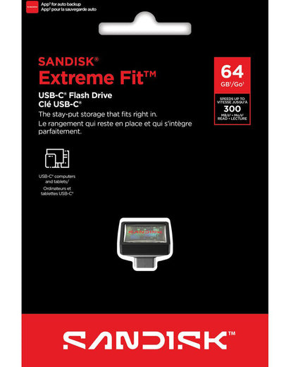 Memorie Externa USB-C SanDisk Extreme Fit, 64Gb SDCZ530-064G-G46