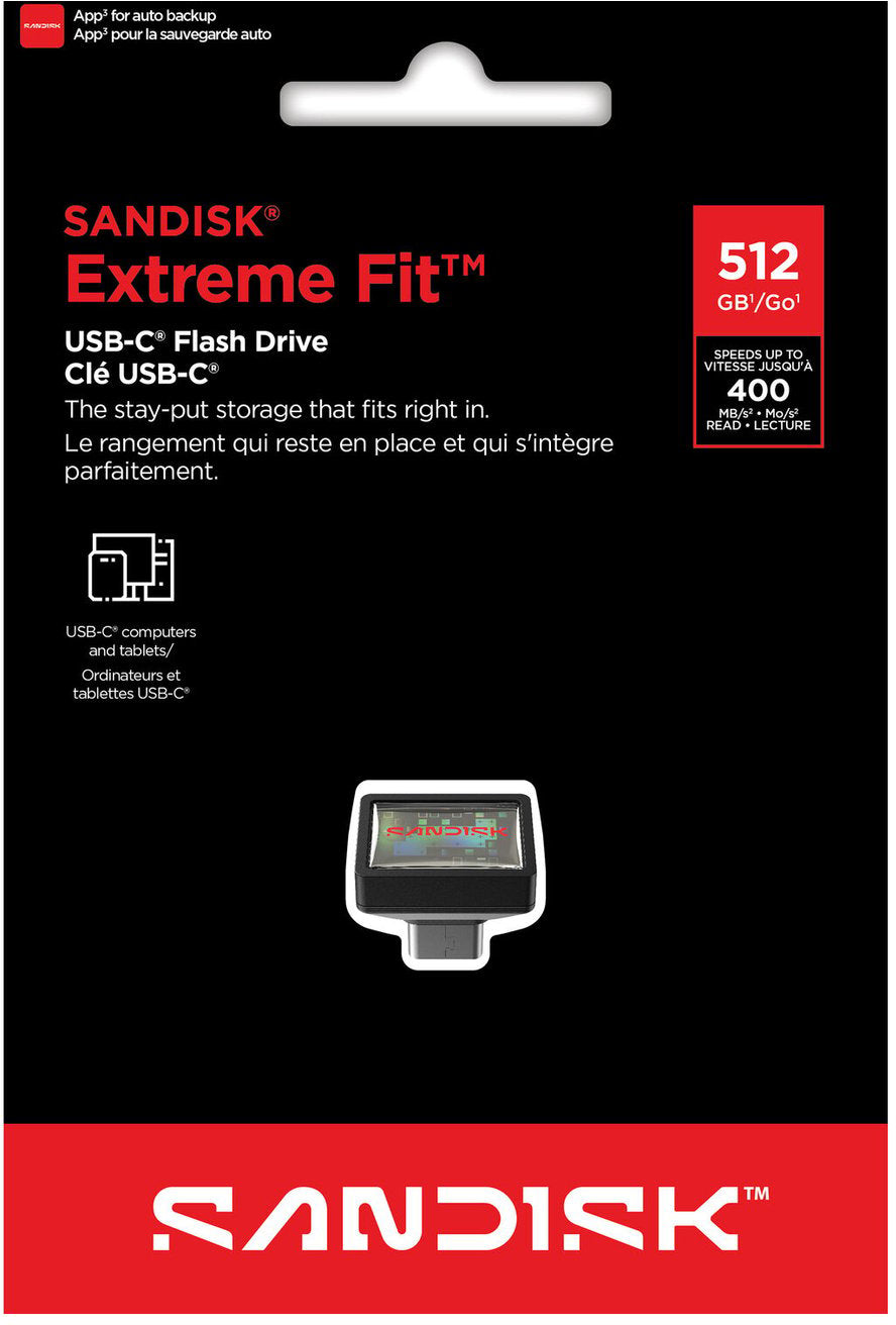 Memorie Externa USB-C SanDisk Extreme Fit, 512Gb SDCZ530-512G-G46