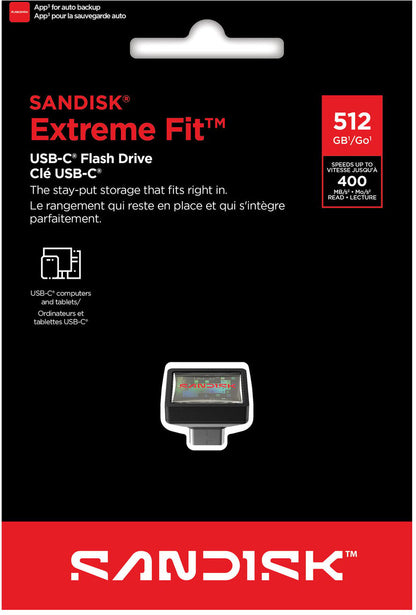 Memorie Externa USB-C SanDisk Extreme Fit, 512Gb SDCZ530-512G-G46