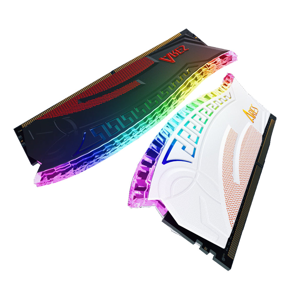 Memorie RAM Dato Ares Armor, DDR4, RGB, 2 x 8GB, 3600Mhz, CL18, Alba AMRGB8GX216G36W