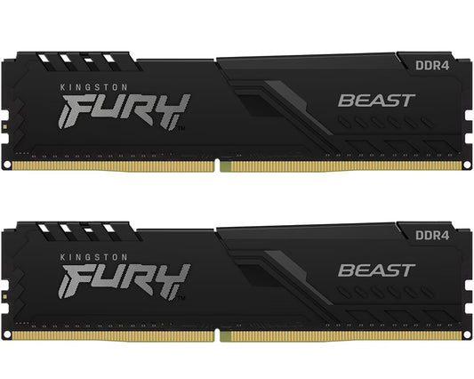 Memorie RAM Kingston Fury Beast, DDR4, 2 x 16GB, 3200MHz KF432C16BBK2/32