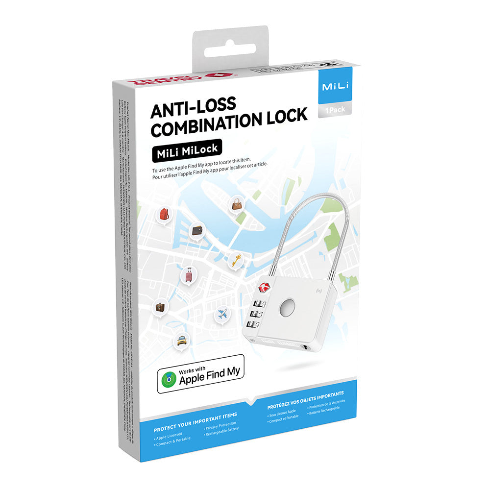 MiLi SmartTag MiLock Luggage pentru iOS Series, Alb HD-P16-L