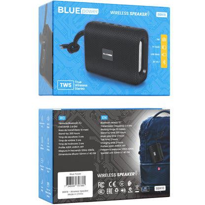 Boxa Portabila Bluetooth BLUE Power BBR18 Encourage Sports, 5W, TWS, Neagra