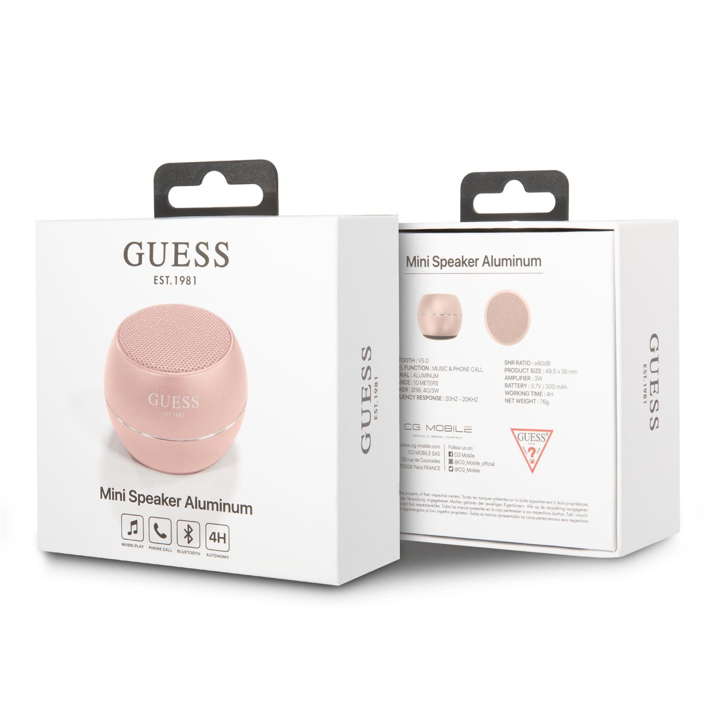 Boxa Portabila Bluetooth Guess, 3W, Roz