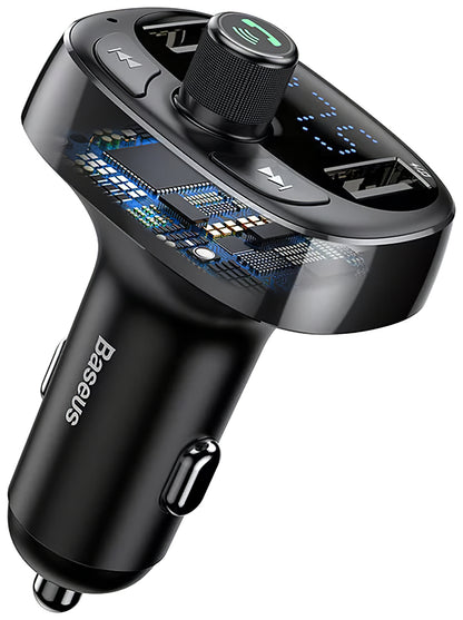 Modulator FM Bluetooth Baseus S-09, 2 x USB-A - 1 x microSD