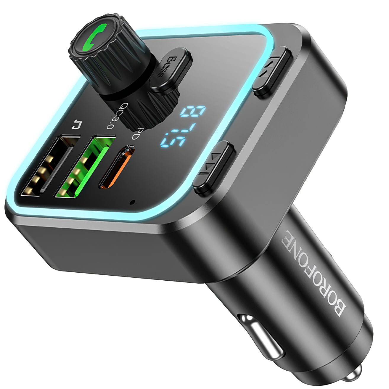 Modulator FM Bluetooth Borofone BC53 Highway, 2 x USB-A - 1 x USB-C