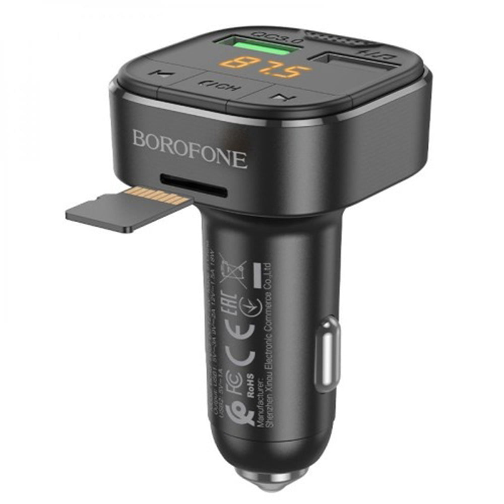 Modulator FM Bluetooth Borofone BC43 Flash, 2 x USB-A - 1 x microSD