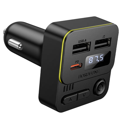 Modulator FM Bluetooth Borofone BC60 Hero, 2 x USB-A - 1 x USB-C