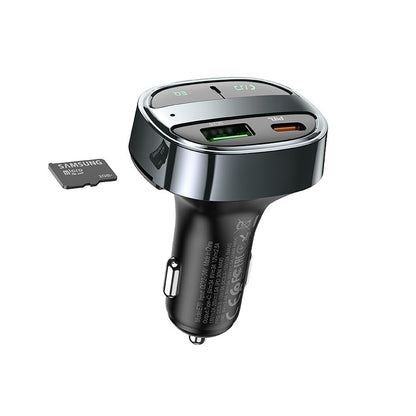 Modulator FM Bluetooth HOCO E70, 1 x USB-A - 1 x USB-C - microSD