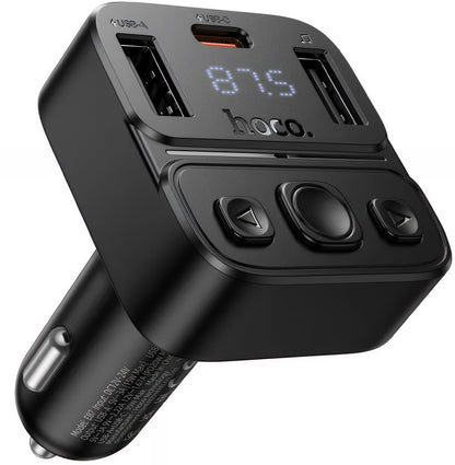 Modulator FM Bluetooth HOCO E87, 2 x USB-A - 1 x USB-C