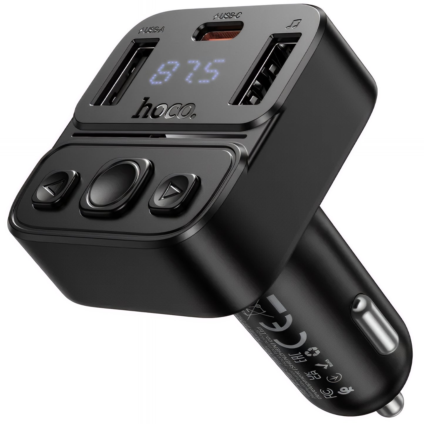 Modulator FM Bluetooth HOCO E87, 2 x USB-A - 1 x USB-C