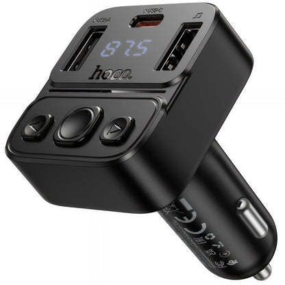 Modulator FM Bluetooth HOCO E87, 2 x USB-A - 1 x USB-C