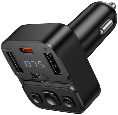 Modulator FM Bluetooth HOCO E87, 2 x USB-A - 1 x USB-C