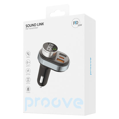 Modulator FM Bluetooth Proove, 2 x USB-A - 1 x USB-C - 1 x microSD FMSL30110001