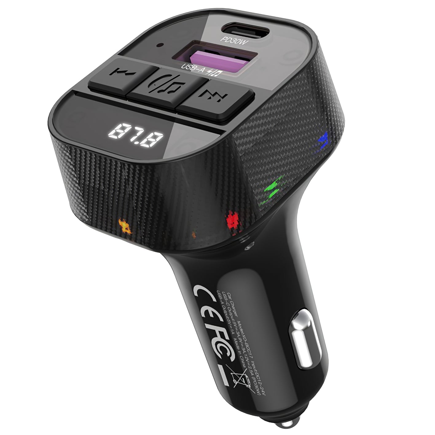 Modulator FM Bluetooth XO Design BCC17, 1 x USB-A - 1 x USB-C