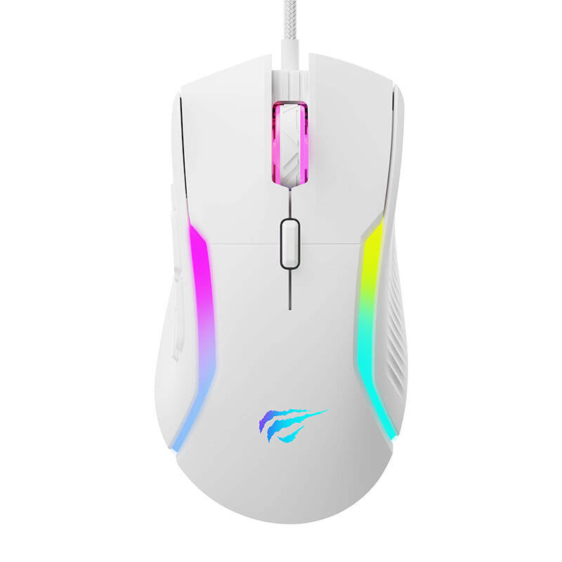 Mouse Gaming Wired USB HAVIT MS1033, RGB, 800DPI - 8000DPI, Alb
