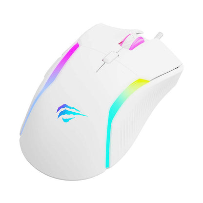 Mouse Gaming Wired USB HAVIT MS1033, RGB, 800DPI - 8000DPI, Alb