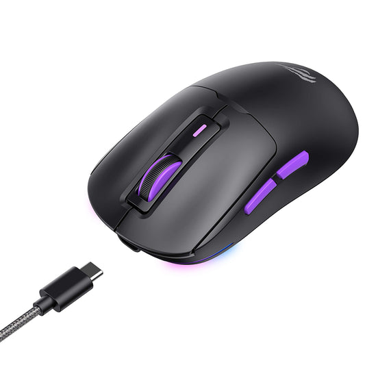 Mouse Gaming Wireless HAVIT MS969WB, RGB, 1000DPI - 16000DPI, BT / Wi-Fi / Wired, Negru