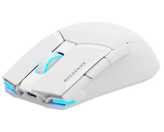 Mouse Gaming Wireless Machenike M7 Pro, 1000DPI - 26000DPI, RGB, Alb