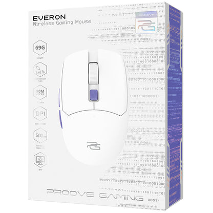Mouse Gaming Wireless Proove Everon, 800DPI - 10000DPI, Alb WMEV00022002