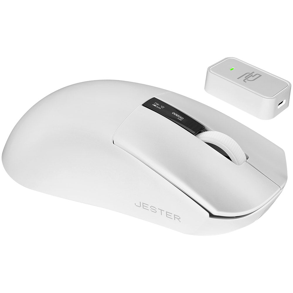Mouse Gaming Wireless Proove Jester, 800DPI - 26000DPI, Afisaj OLED, Alb WMJS00022002