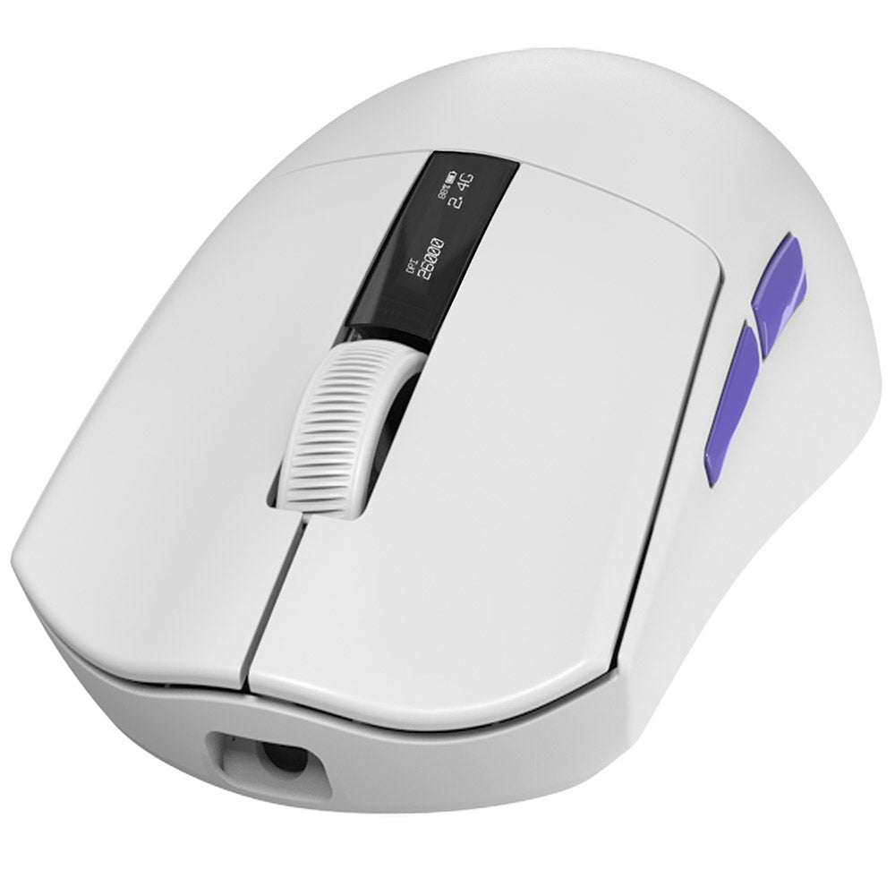 Mouse Gaming Wireless Proove Jester, 800DPI - 26000DPI, Afisaj OLED, Alb WMJS00022002