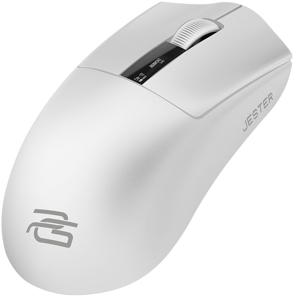 Mouse Gaming Wireless Proove Jester, 800DPI - 26000DPI, Afisaj OLED, Alb WMJS00022002