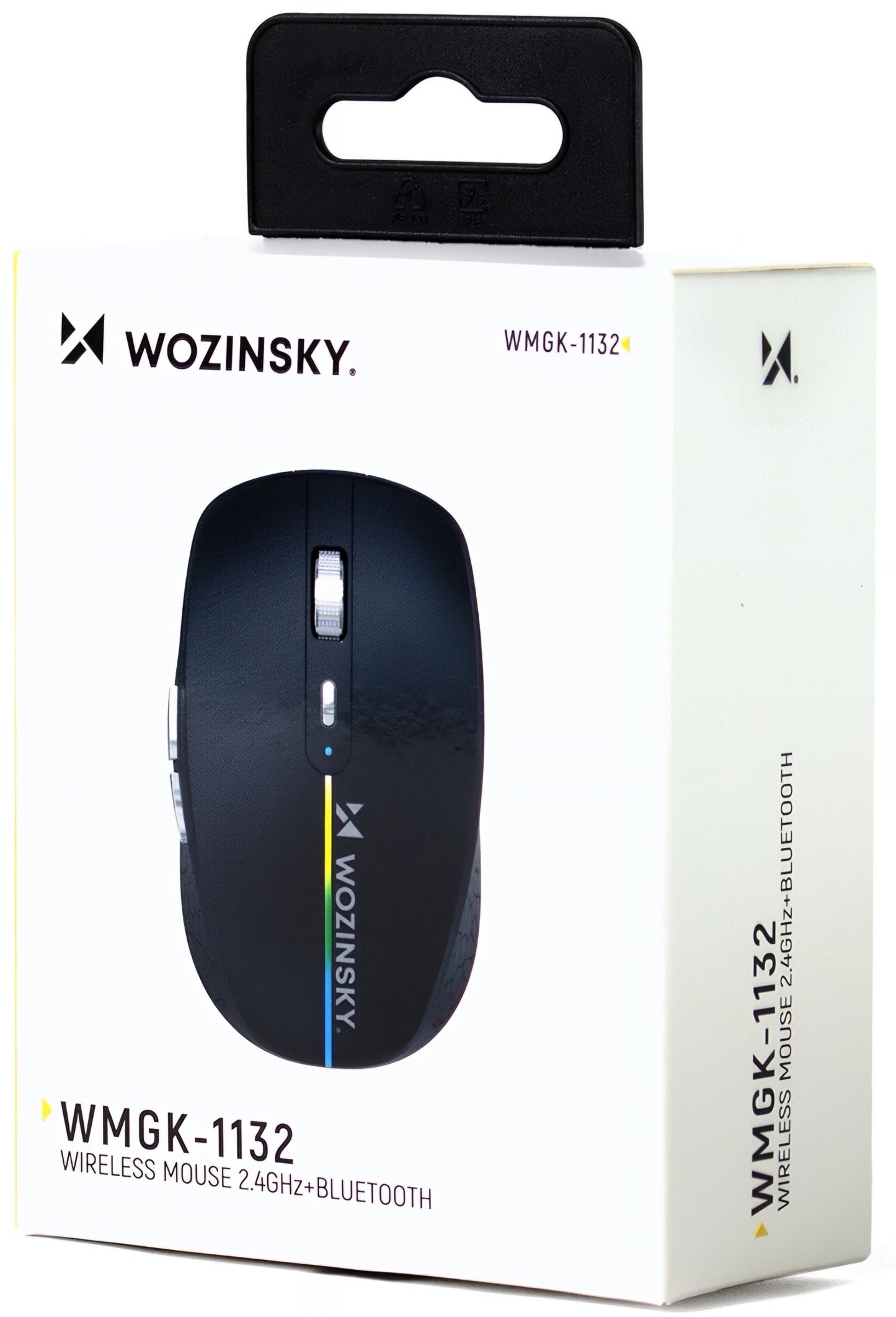 Mouse Gaming Wireless WZK WMGK-1132, 1600DPI, RGB, BT / Wi-Fi, Negru
