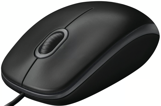 Mouse Wired USB Logitech B100, 1000DPI, Negru 910-003357