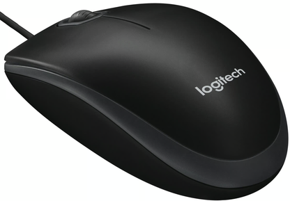 Mouse Wired USB Logitech B100, 1000DPI, Negru 910-003357
