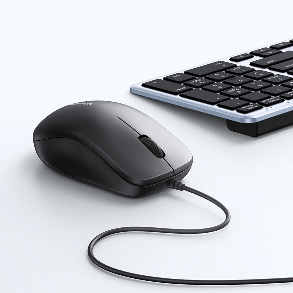 Mouse Wired USB UGREEN MU007, 1200DPI, 1.5m, Negru